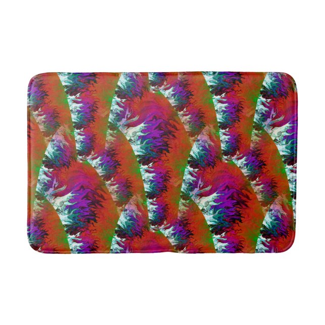 Wind blown trees...... bath mat (Front)
