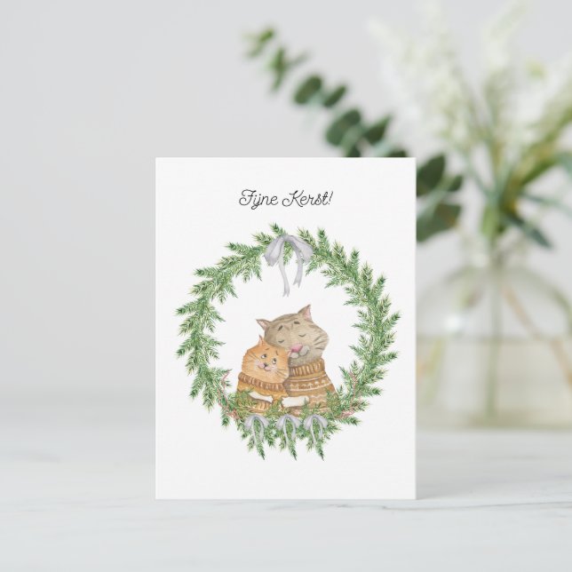 Wind card (10.8cm x 14.2cm) - Happy Christmas (Standing Front)