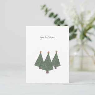 Wind card (10.8cm x 14.2cm) - Happy holidays