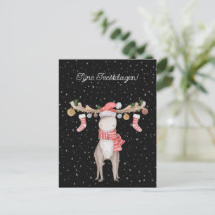 Wind card (10.8cm x 14.2cm) - Happy holidays