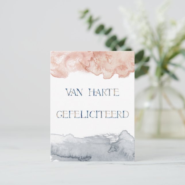 Wind card (10.8cm x 14.2cm)- Van Harte Congratulat (Standing Front)