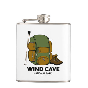 Wind Cave National Park Backpack Hip Flask
