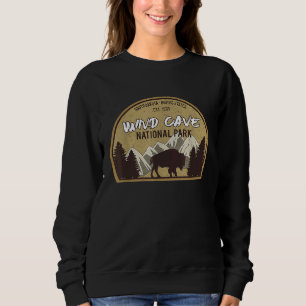 Wind Cave National Park Camping South Dakota Vint Sweatshirt