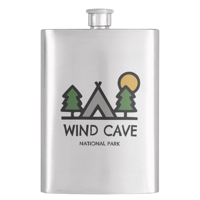 Wind Cave National Park Hip Flask (Front)