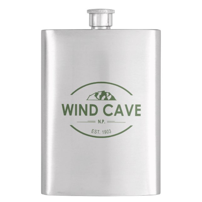 Wind Cave National Park Hip Flask (Front)