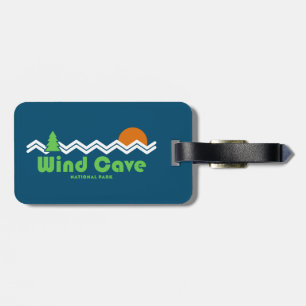 Wind Cave National Park Retro Luggage Tag