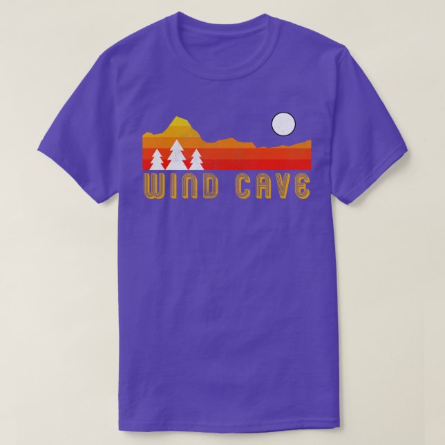 wind cave national park retro vintage T-Shirt (Design Front)