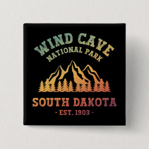 Wind Cave National Park South Dakota 15 Cm Square Badge