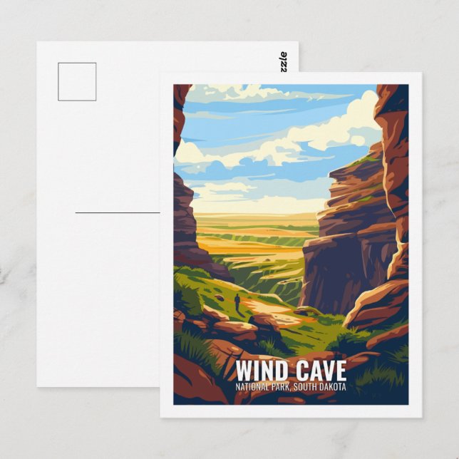 Wind Cave National Park South Dakota USA  Postcard (Front/Back)