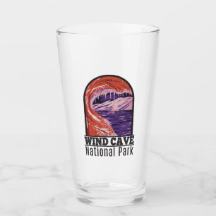 Wind Cave National Park South Dakota Vintage Glass