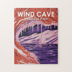 Wind Cave National Park South Dakota Vintage  Jigsaw Puzzle