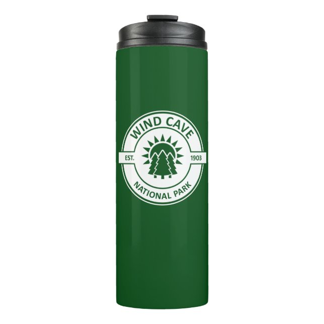 Wind Cave National Park Sun Trees Thermal Tumbler (Front)