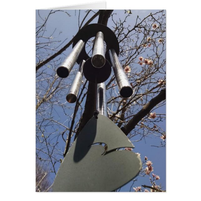 Wind chimes and Magnolia Branches Blank Card (Front)