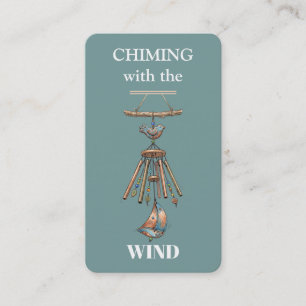 Wind Chimes Chiming with the Wind Sound Therapy Business Card