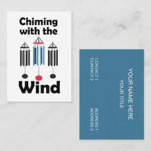 Wind Chimes Chiming with the Wind Sound Therapy Business Card