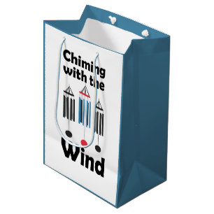 Wind Chimes Design Chiming with the Wind Music Medium Gift Bag