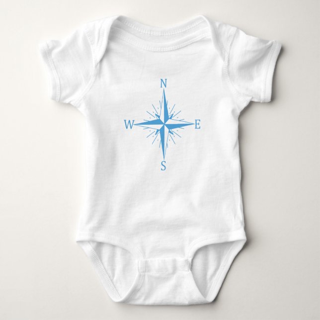 Wind compass baby bodysuit (Front)