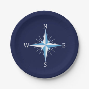 Wind compass paper plate