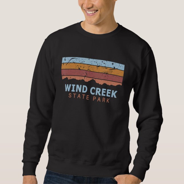 Wind Creek State Park Alabama Retro Cool Sweatshirt (Front)