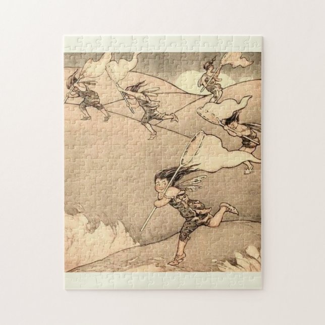Wind Faeries Catching Wind  Jigsaw Puzzle (Vertical)