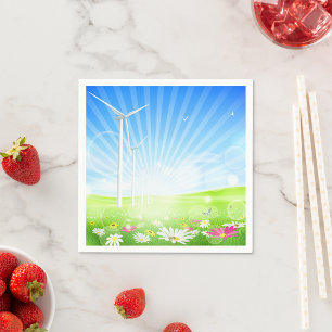 Wind Farm Paper Napkins