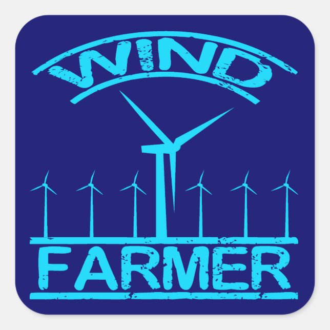 Wind Farmer Square Sticker (Front)