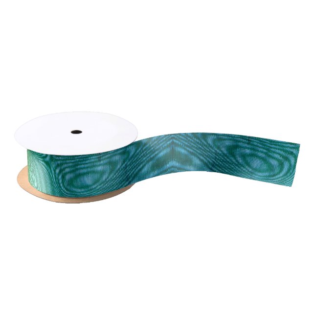 Wind in Blue and Green Satin Ribbon (Spool)