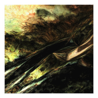 "Wind in the Grass" Digitally Transformed Meadow Photo Print