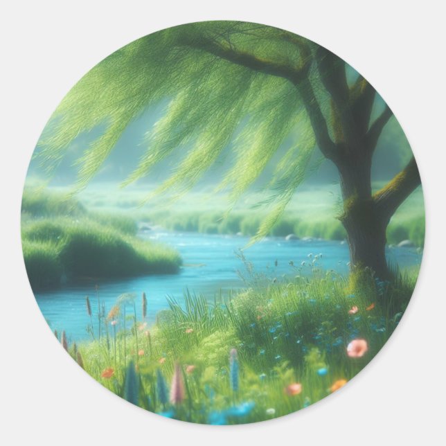 Wind in the Willow Classic Round Sticker (Front)