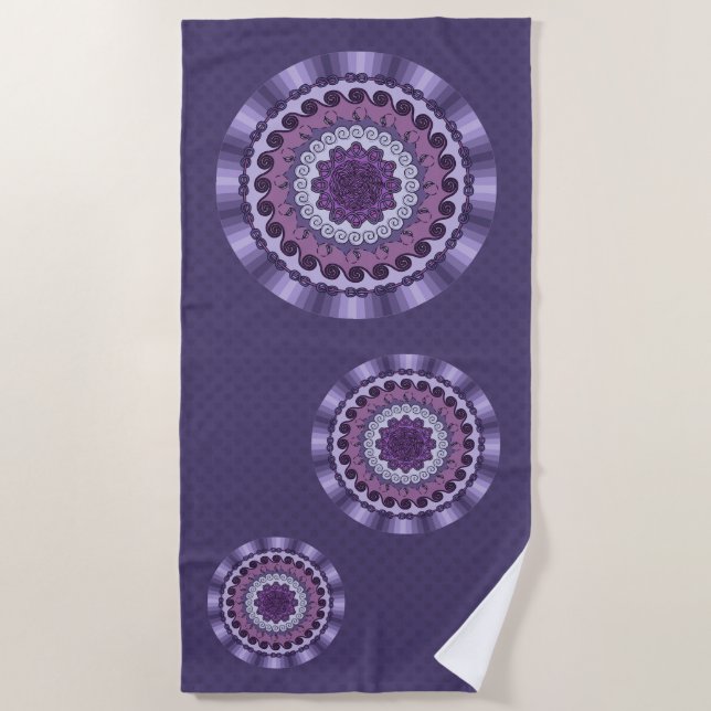 Wind Mandala Beach Towel (Front)