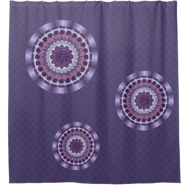 Wind Mandala Shower Curtain (Front)