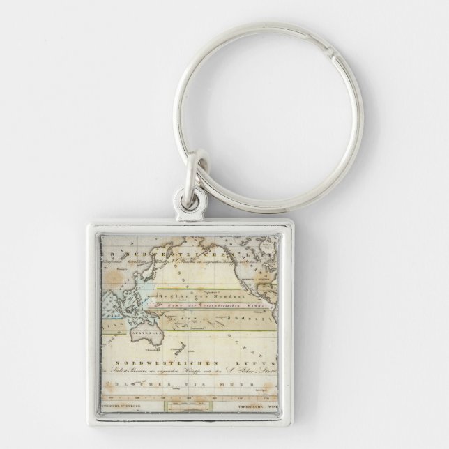 Wind Map of Earth Key Ring (Front)