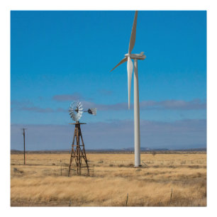Wind Mill and Wind Turbine Photo Print