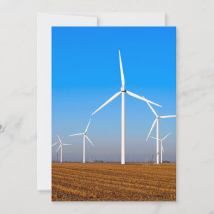 Wind Mill Turbines Thank You Card