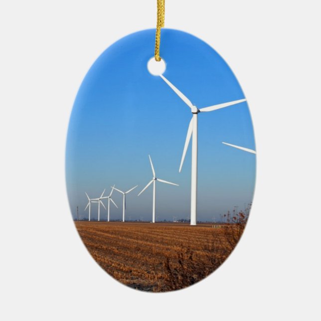 Wind mills.JPG Ceramic Tree Decoration (Front)