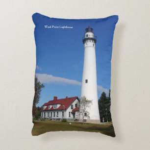 Wind Point Lighthouse accent pillow