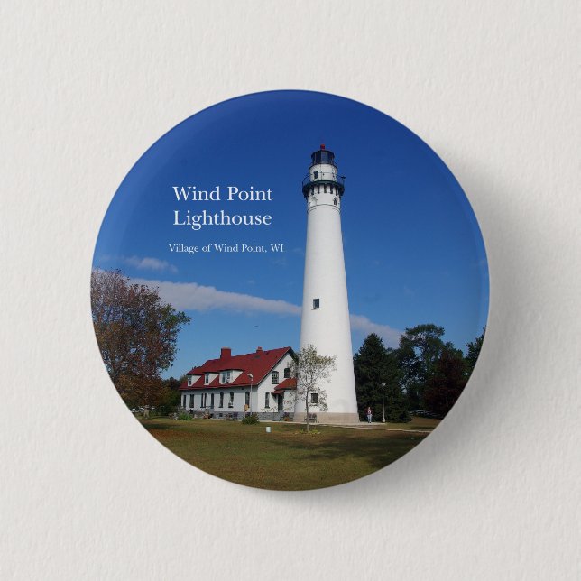 Wind Point Lighthouse button (Front)