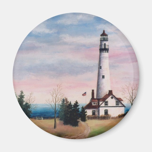 Wind Point Lighthouse Magnet (Front)