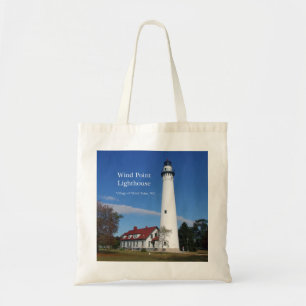 Wind Point Lighthouse tote bag
