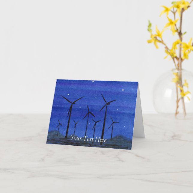 Wind Power Card (Yellow Flower)