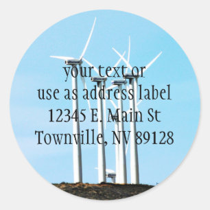 Wind Power Classic Round Sticker