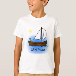 Wind Power Sailboat - Kids Shirt