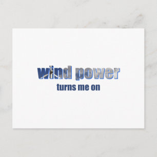 Wind Power Turns! Postcard