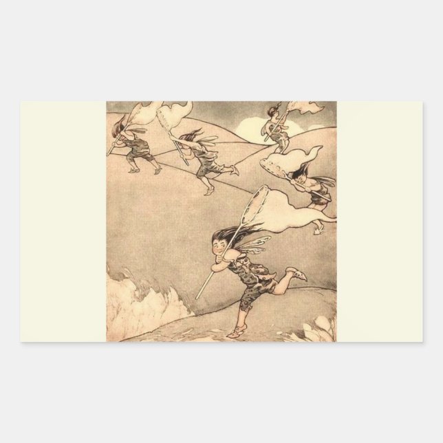 wind rectangular sticker (Front)
