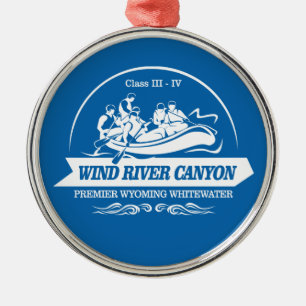 Wind River Canyon (rafting 2) Metal Tree Decoration