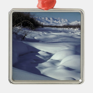Wind River in Winter Christmas Ornament