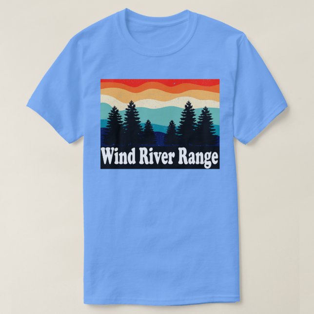 Wind River Range Wyoming Retro T-Shirt (Design Front)