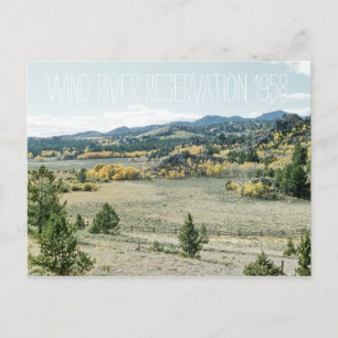 Wind River Reservation 1958 Wyoming Landscape Postcard