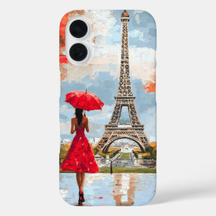 Wind Romance Paris Chic Walk iPhone 16 Case