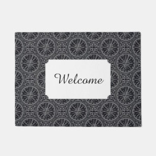 Wind Rose Compass Pattern Add Your Text Doormat